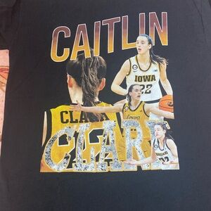 Iowa Caitlin Clark Gold & Black Basketball Graphic Tee